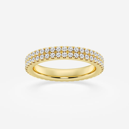 Clara - Two Row Micro Pave Wedding Ring