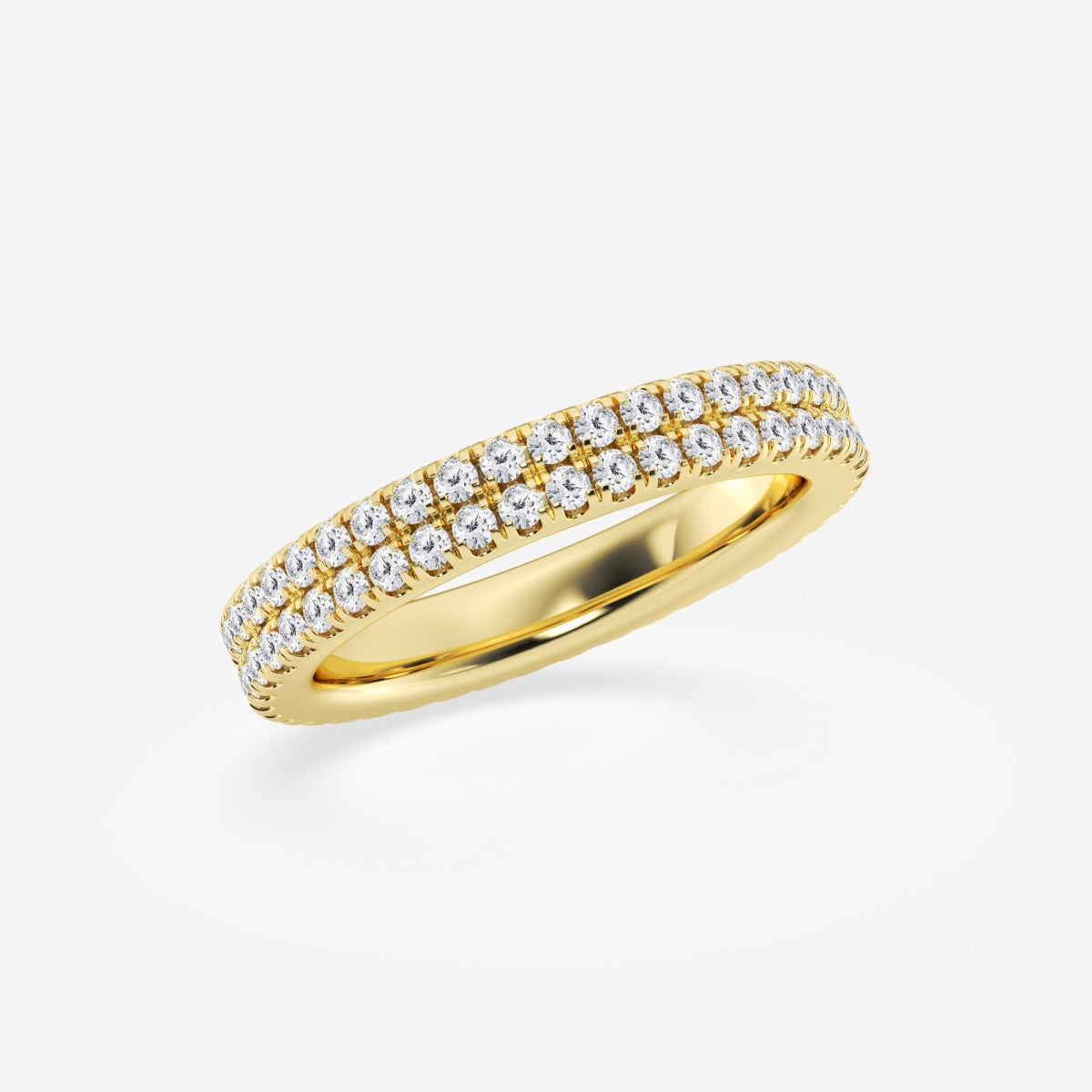 Clara - Two Row Micro Pave Wedding Ring