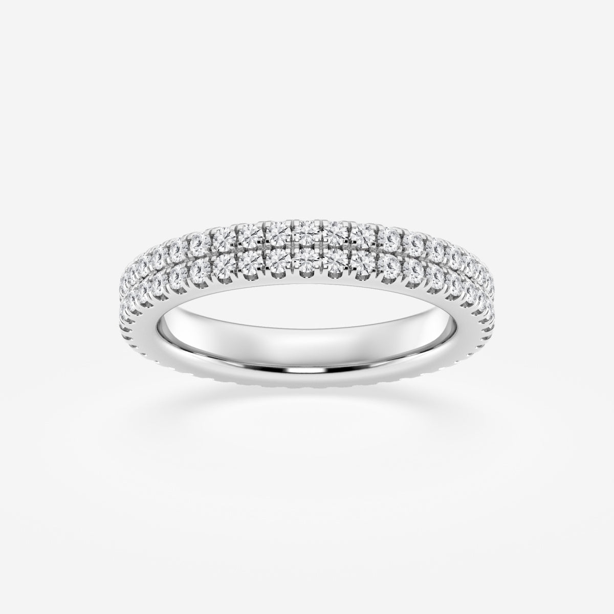 Clara - Two Row Micro Pave Wedding Ring