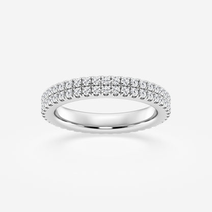 Clara - Two Row Micro Pave Wedding Ring