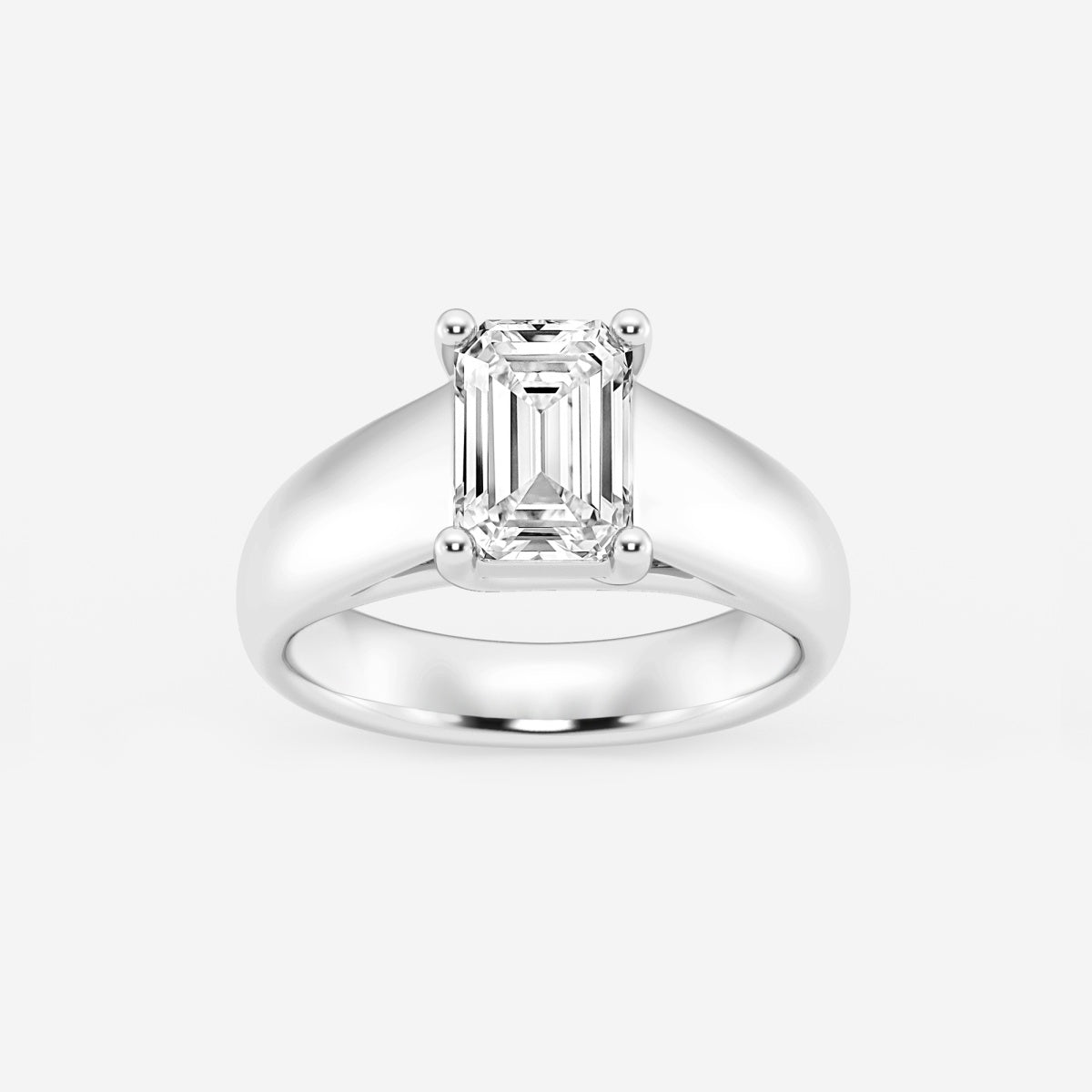 Dahlia - Wide Shank Solitaire Engagement Ring