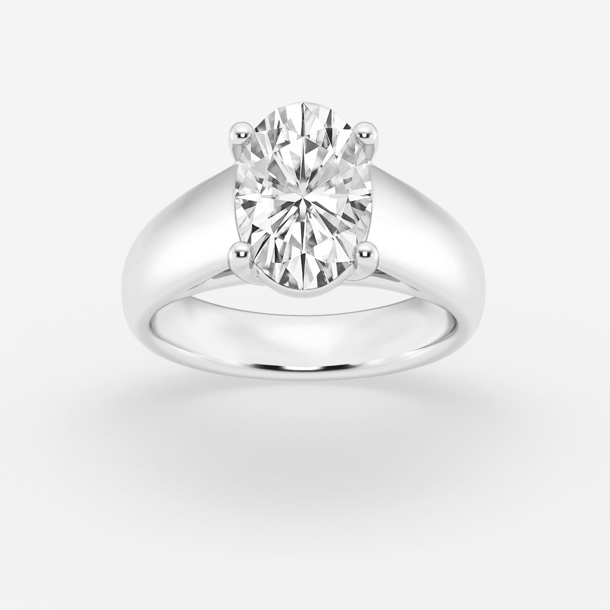 Dahlia - Wide Shank Solitaire Engagement Ring