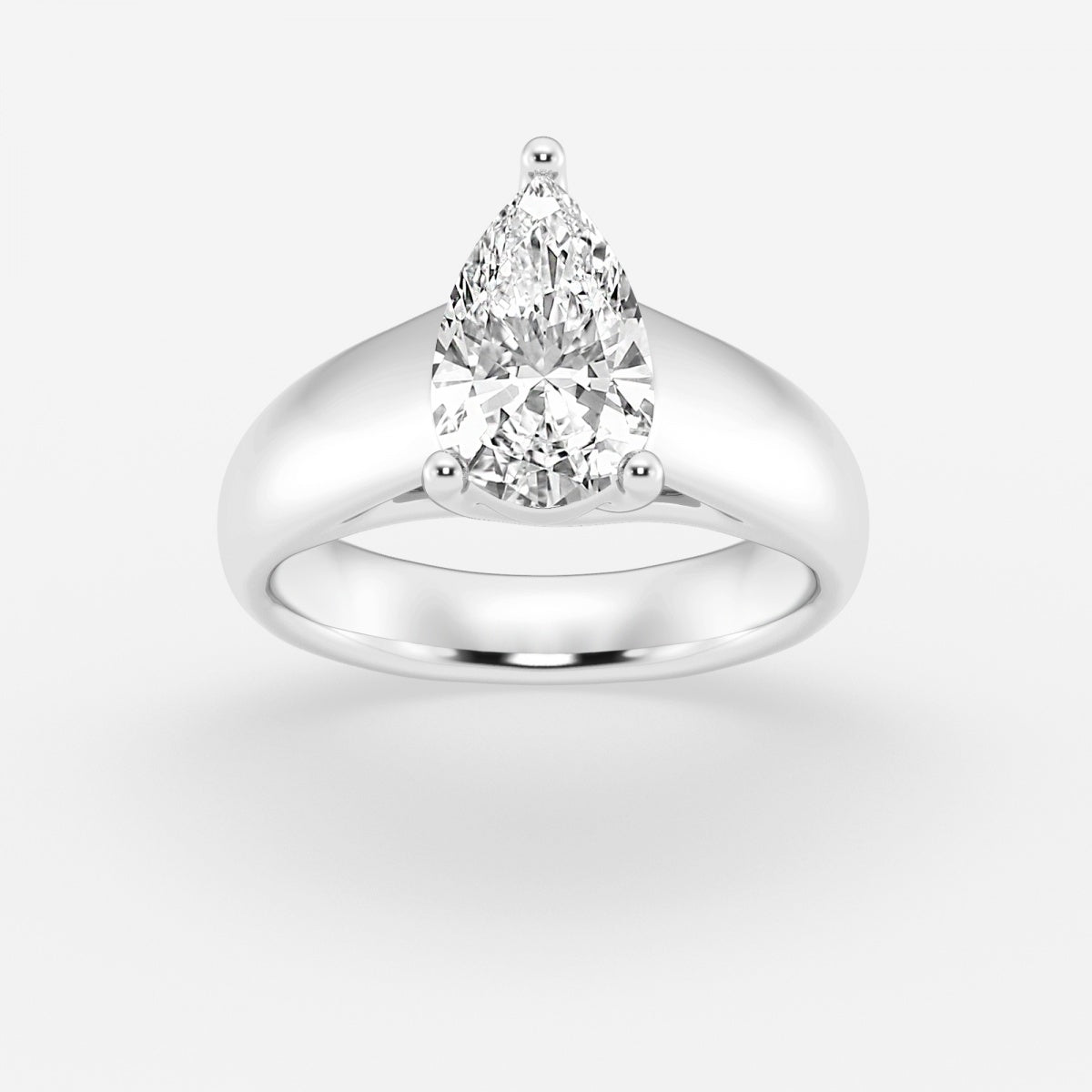 Dahlia - Wide Shank Solitaire Engagement Ring