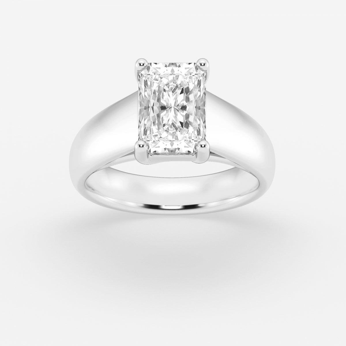 Dahlia - Wide Shank Solitaire Engagement Ring