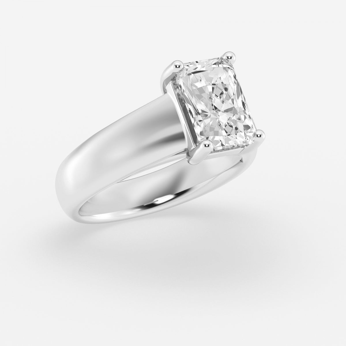 Dahlia - Wide Shank Solitaire Engagement Ring