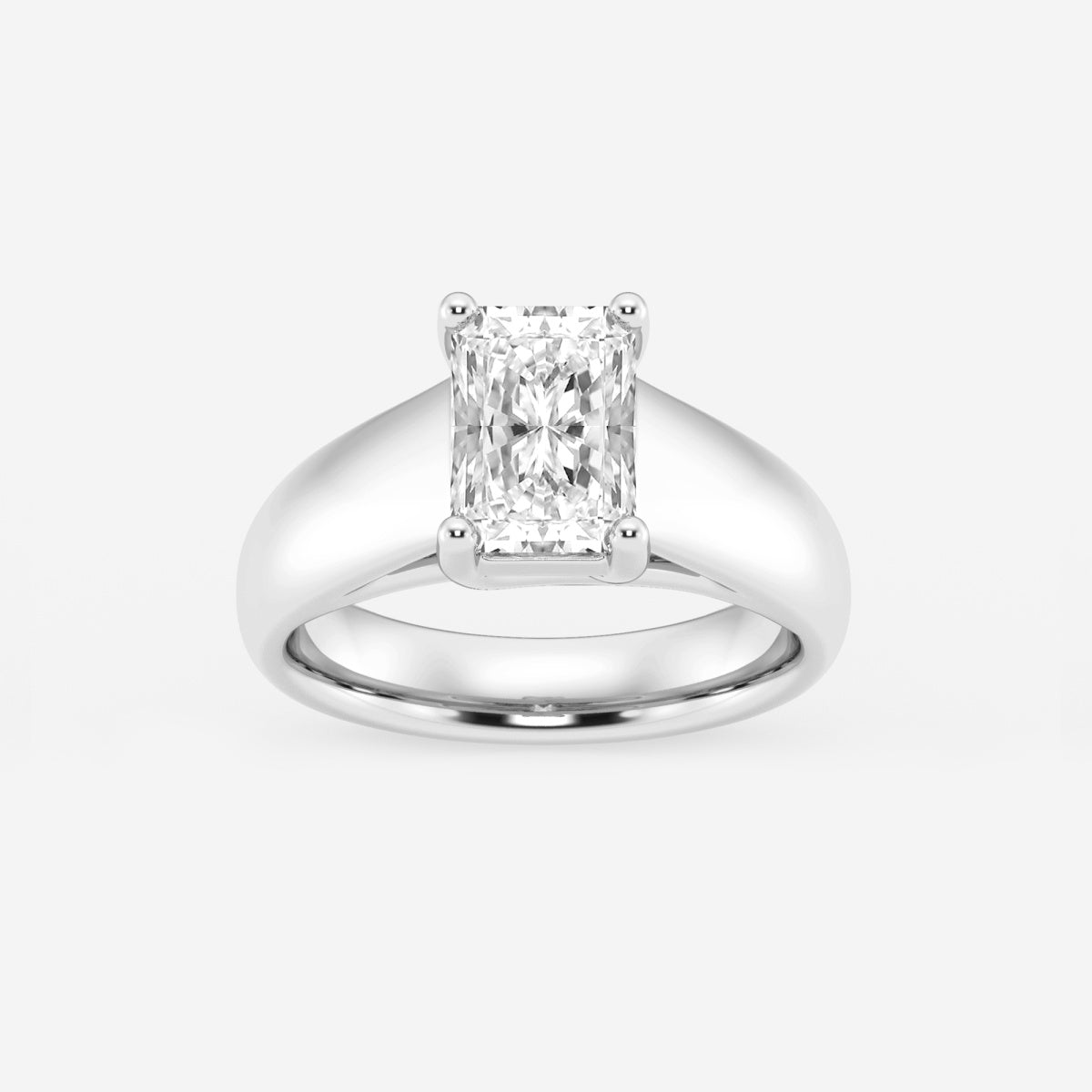 Dahlia - Wide Shank Solitaire Engagement Ring