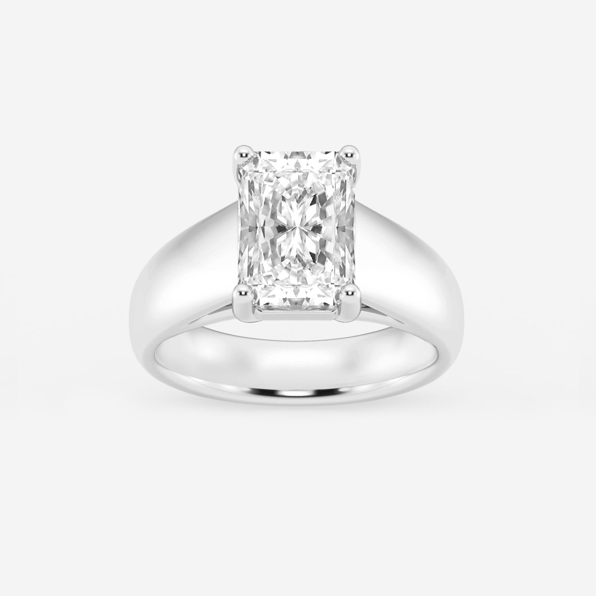 Dahlia - Wide Shank Solitaire Engagement Ring