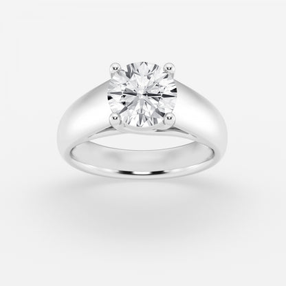 Dahlia - Wide Shank Solitaire Engagement Ring