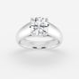 Dahlia - Wide Shank Solitaire Engagement Ring