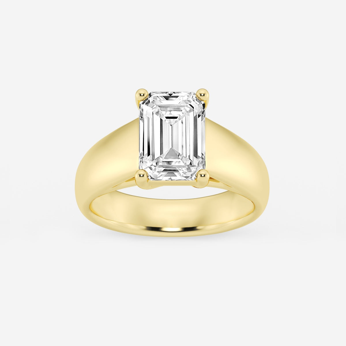 Dahlia - Wide Shank Solitaire Engagement Ring