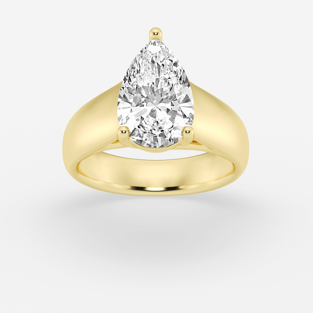 Dahlia - Wide Shank Solitaire Engagement Ring