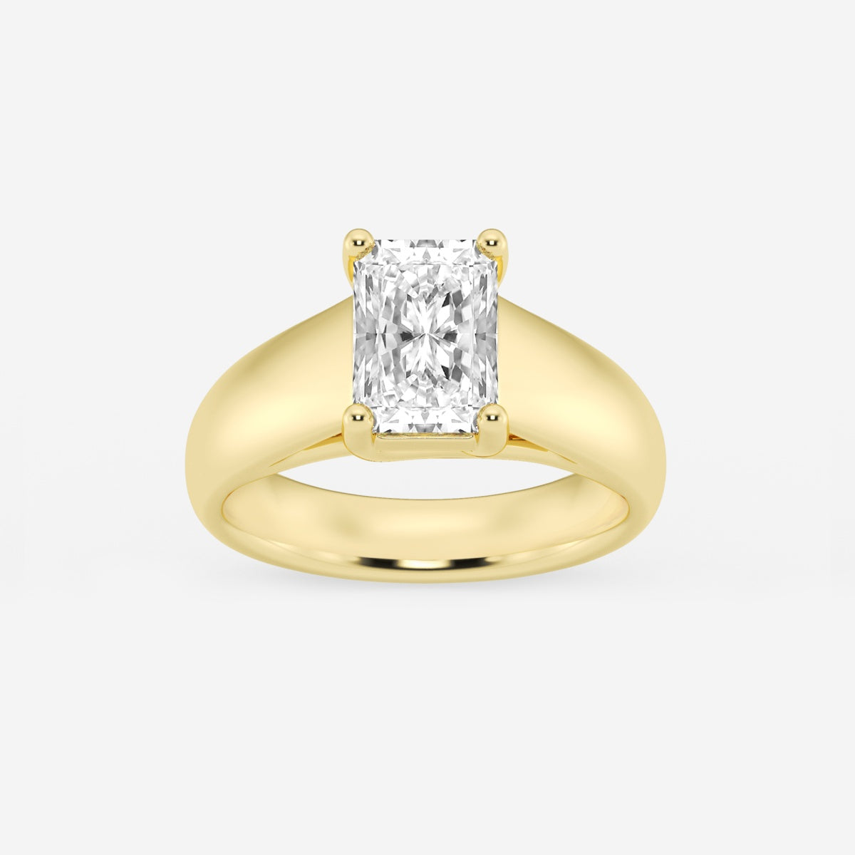 Dahlia - Wide Shank Solitaire Engagement Ring