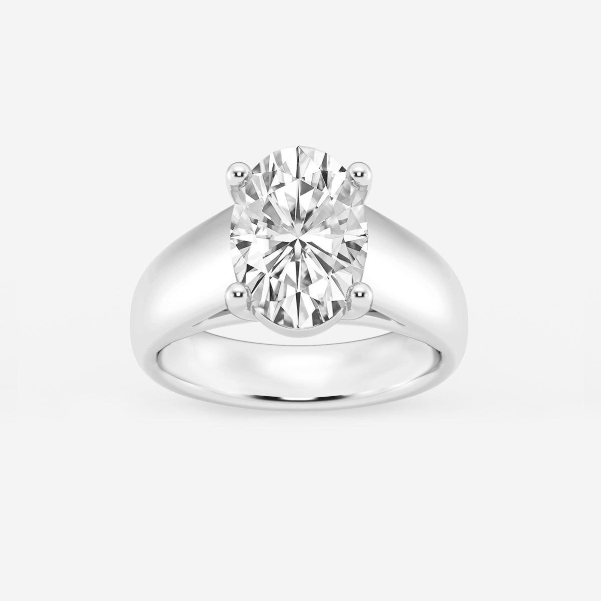 Dahlia - Wide Shank Solitaire Engagement Ring