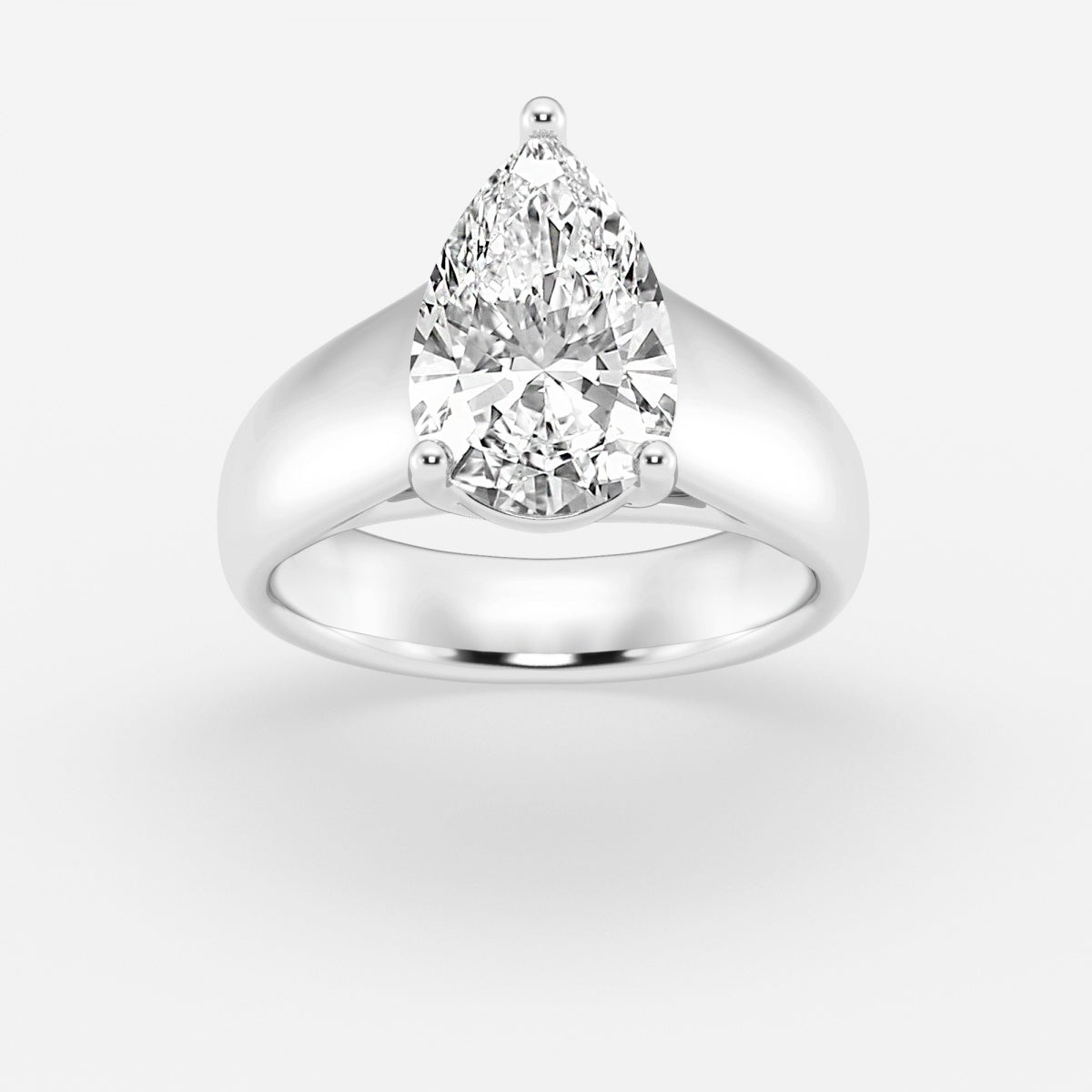 Dahlia - Wide Shank Solitaire Engagement Ring