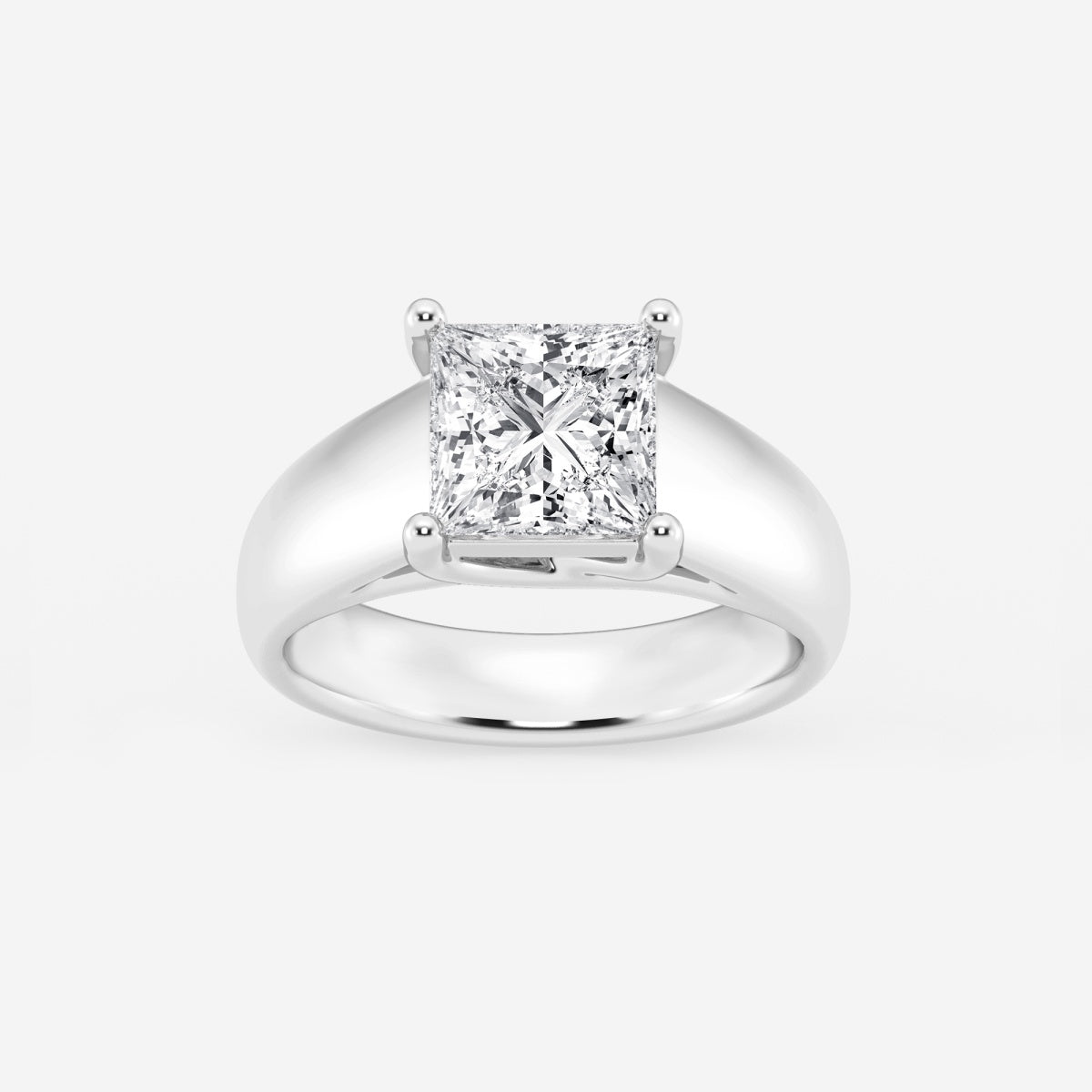 Dahlia - Wide Shank Solitaire Engagement Ring