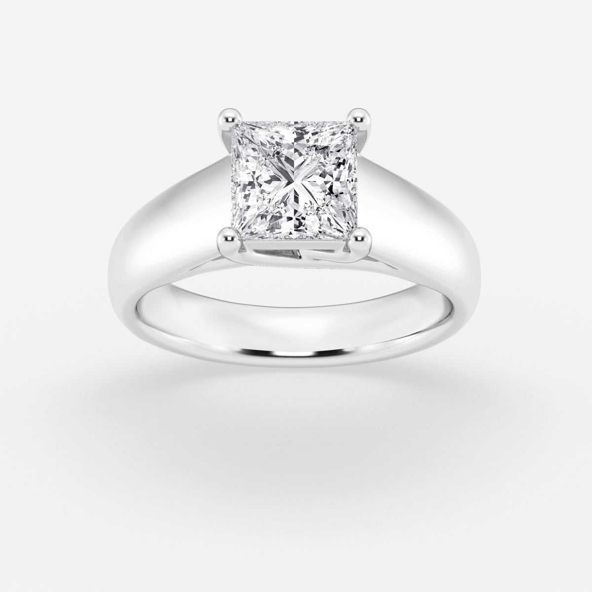 Dahlia - Wide Shank Solitaire Engagement Ring