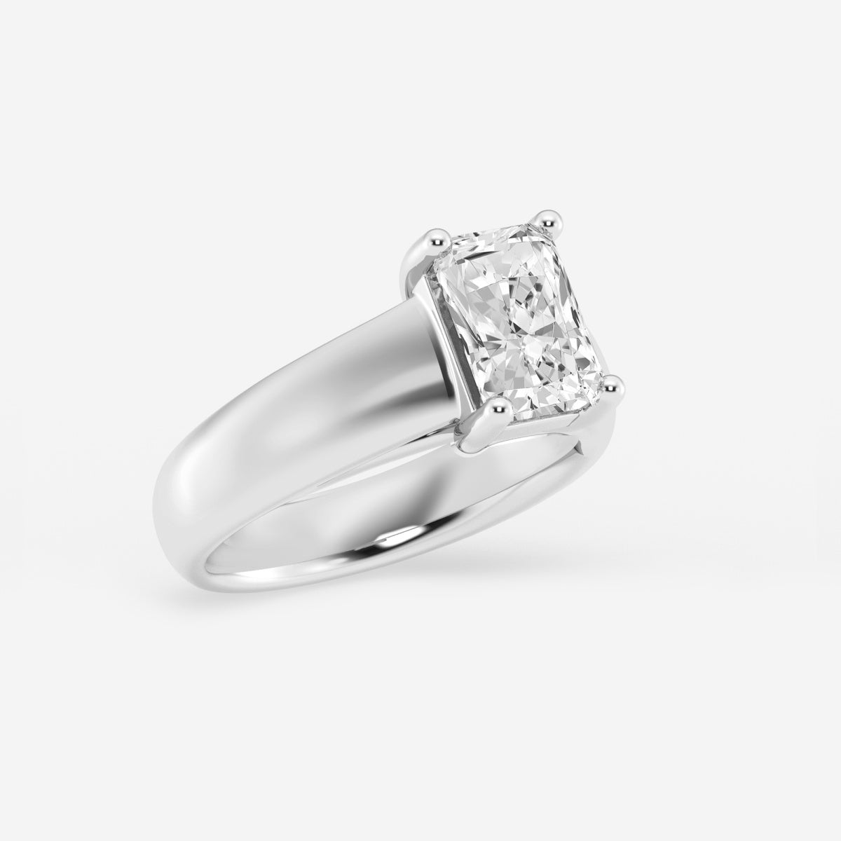 Dahlia - Wide Shank Solitaire Engagement Ring