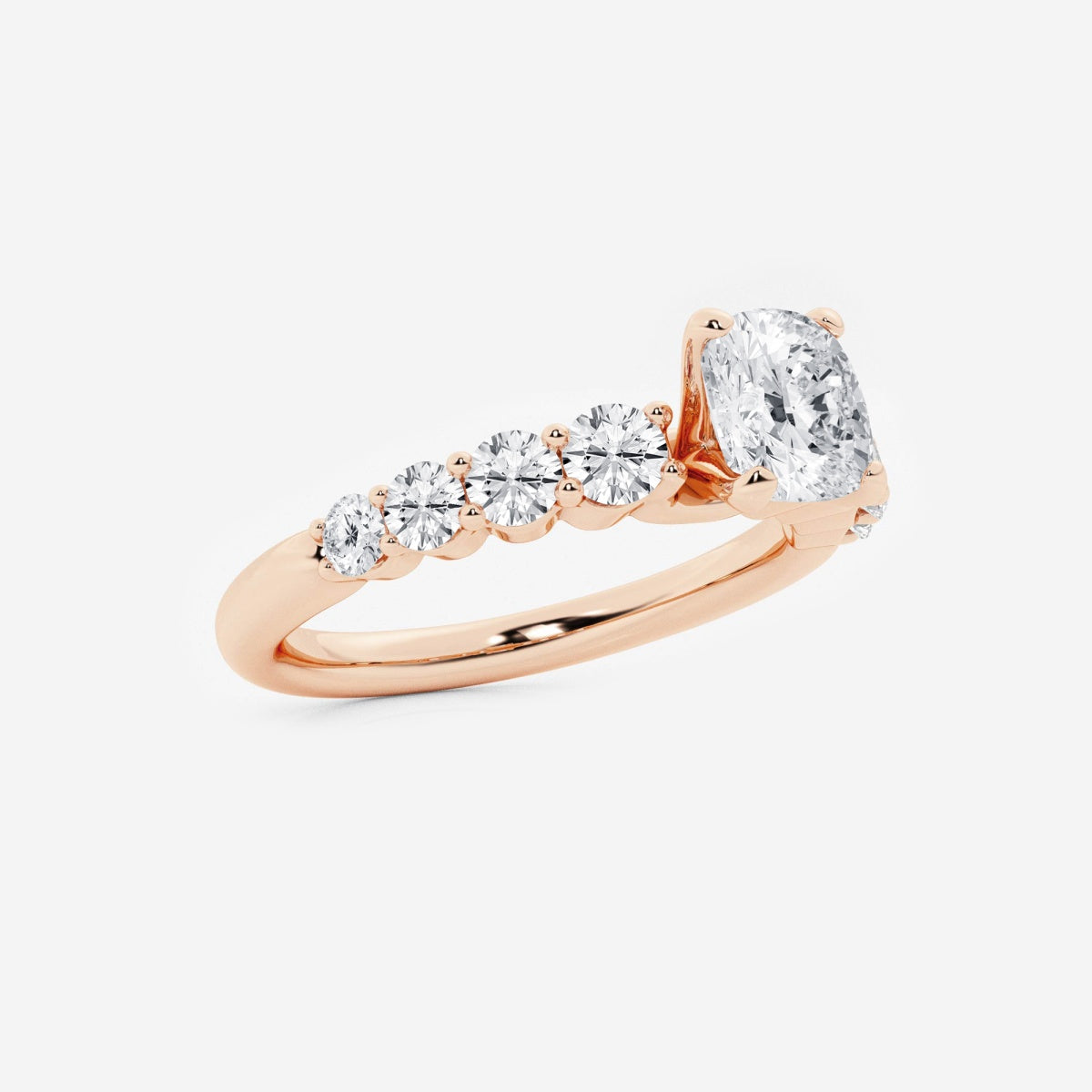 Elara - Graduated Side Stones Engagement Ring