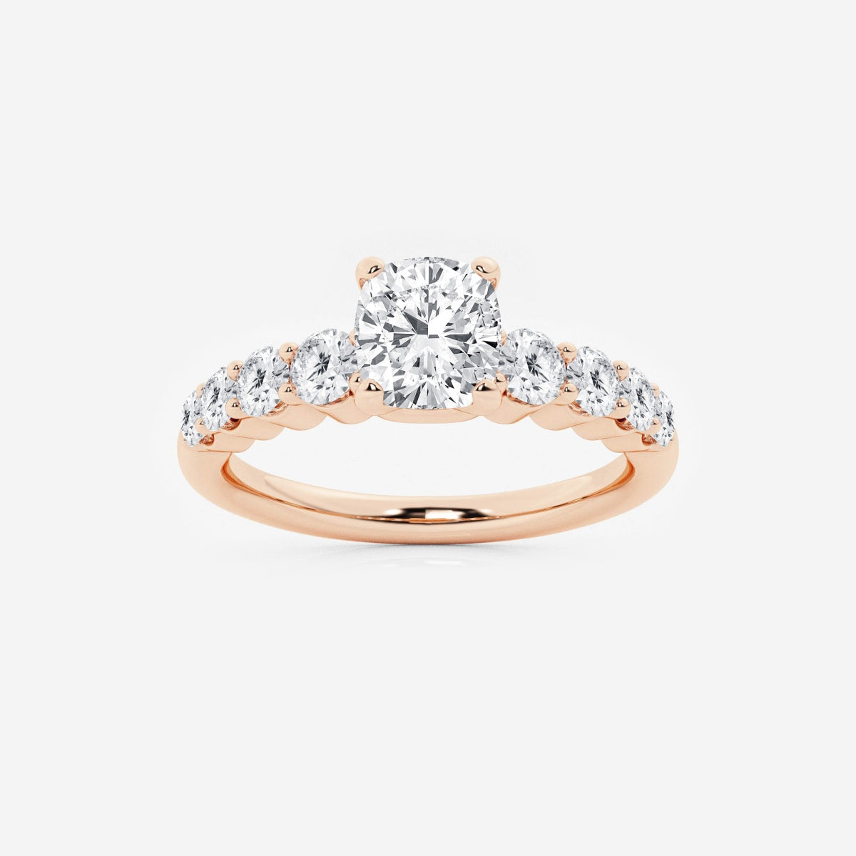 Elara - Graduated Side Stones Engagement Ring