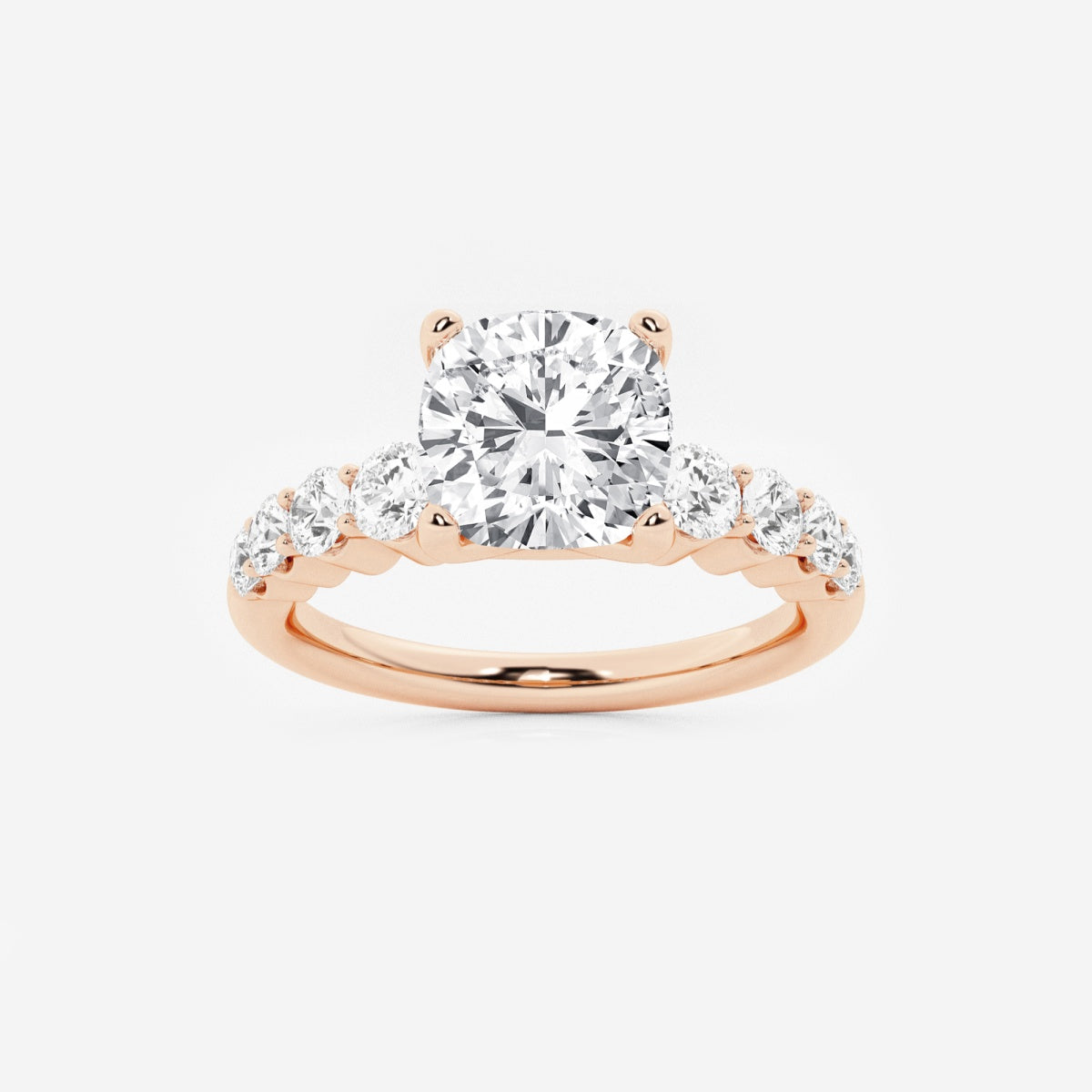 Elara - Graduated Side Stones Engagement Ring