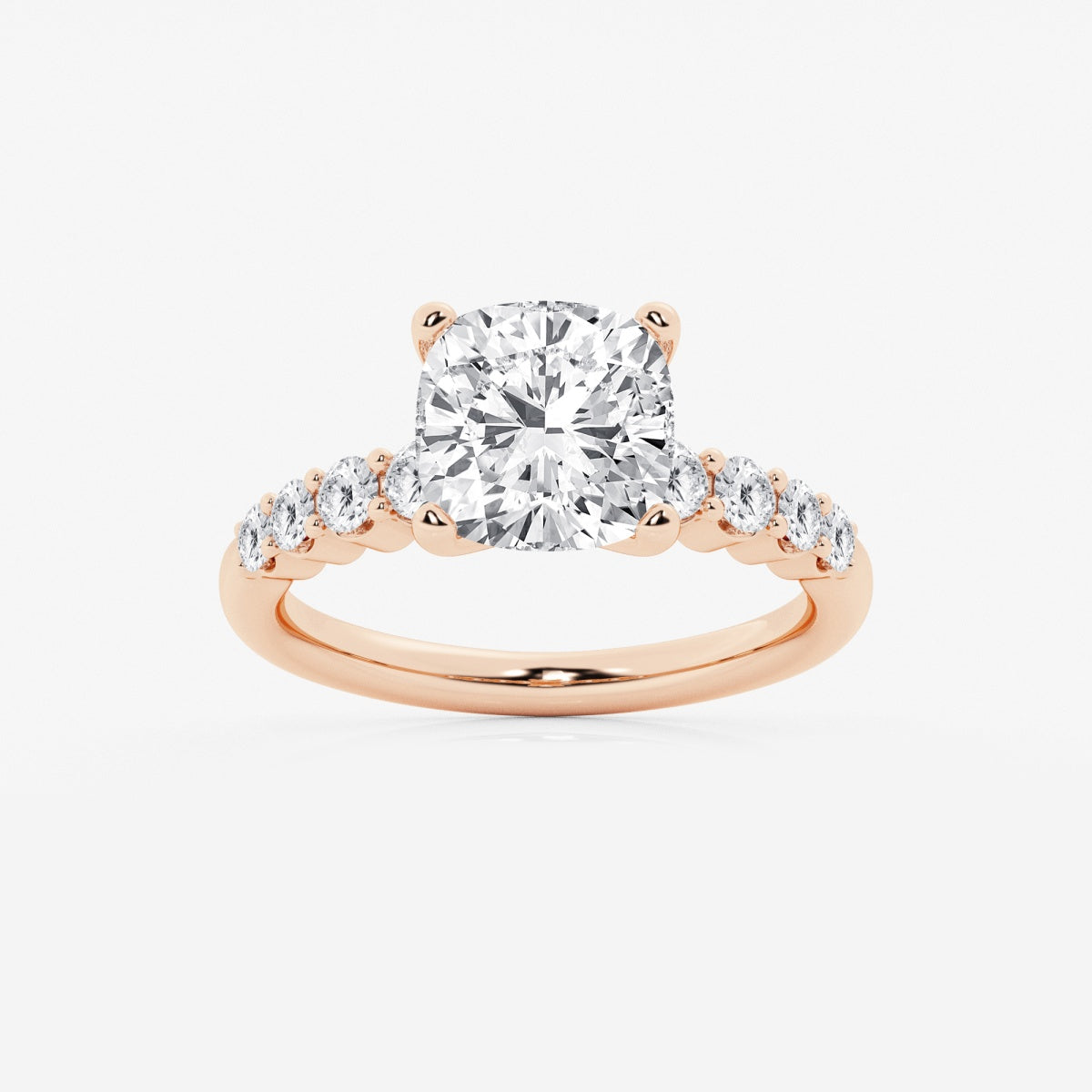 Elara - Graduated Side Stones Engagement Ring