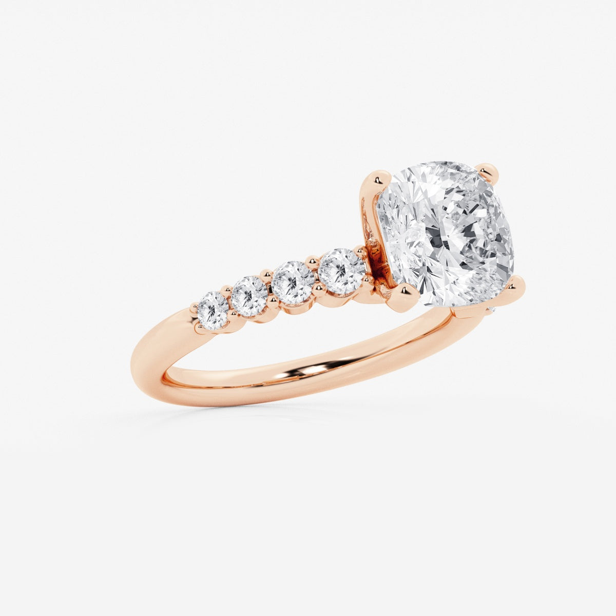 Elara - Graduated Side Stones Engagement Ring