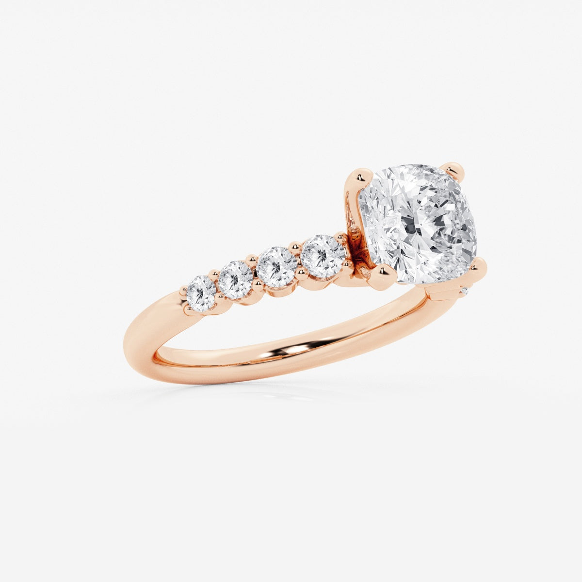 Elara - Graduated Side Stones Engagement Ring