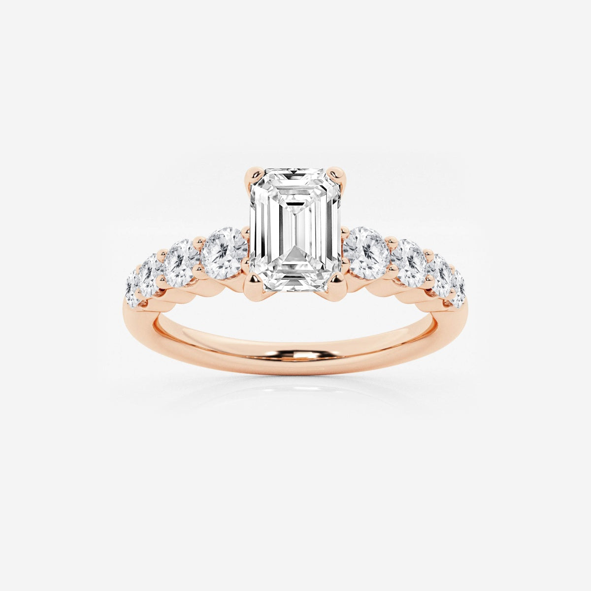 Elara - Graduated Side Stones Engagement Ring