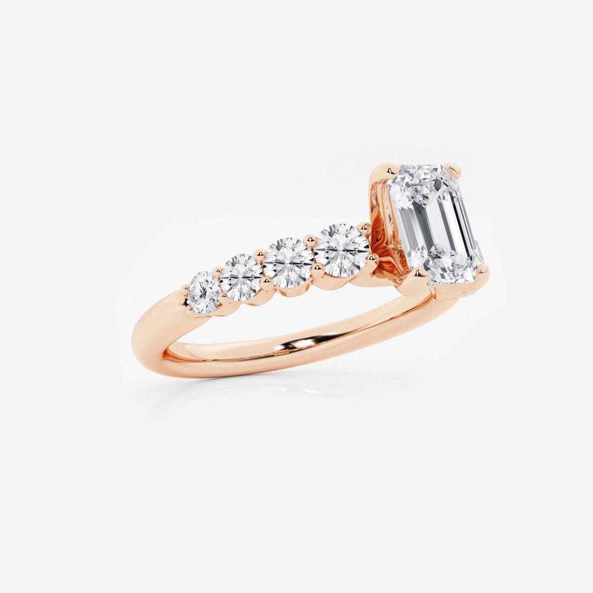 Elara - Graduated Side Stones Engagement Ring