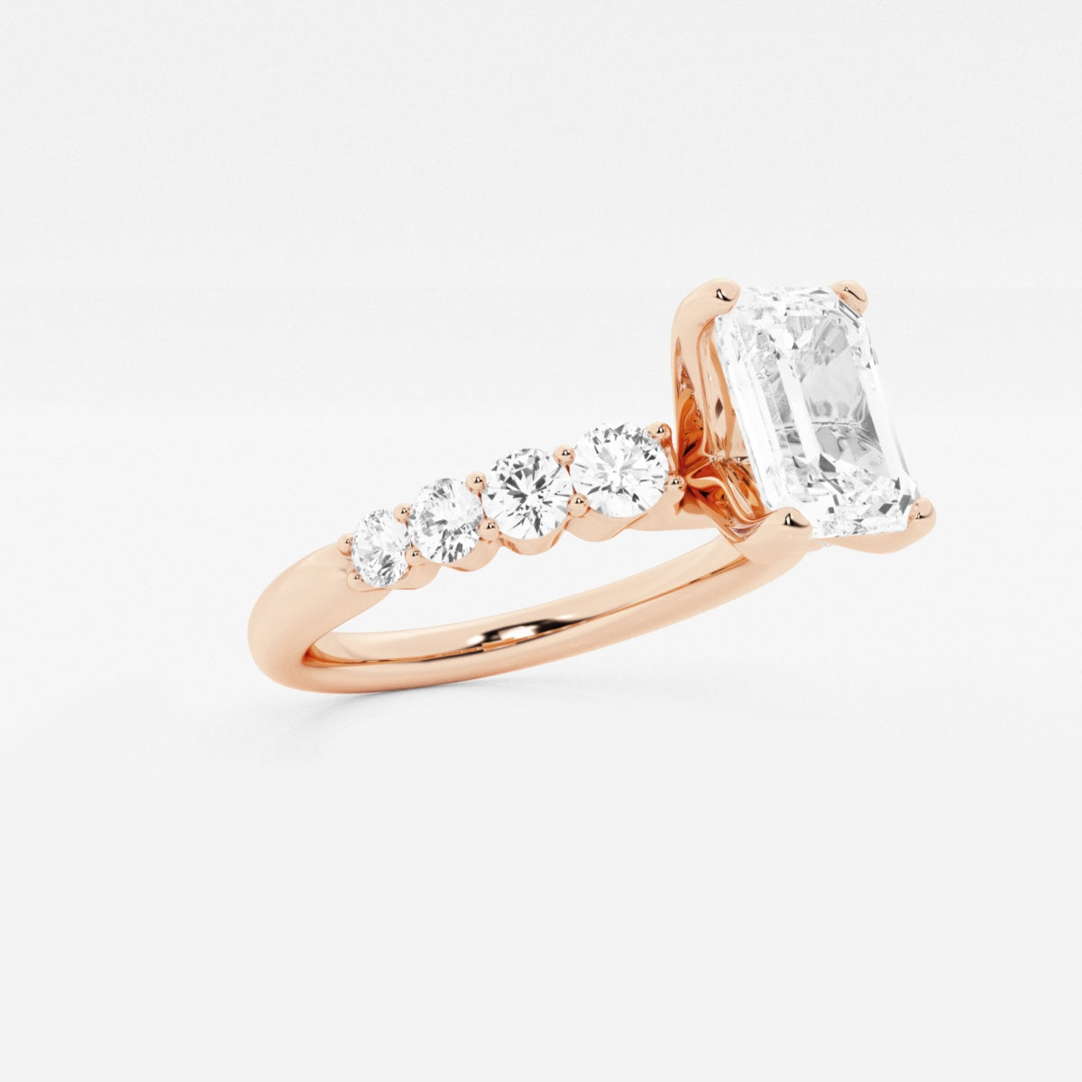 Elara - Graduated Side Stones Engagement Ring