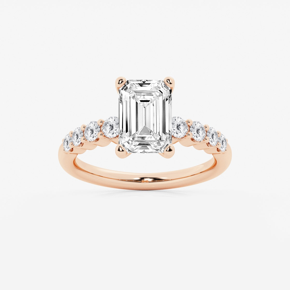 Elara - Graduated Side Stones Engagement Ring