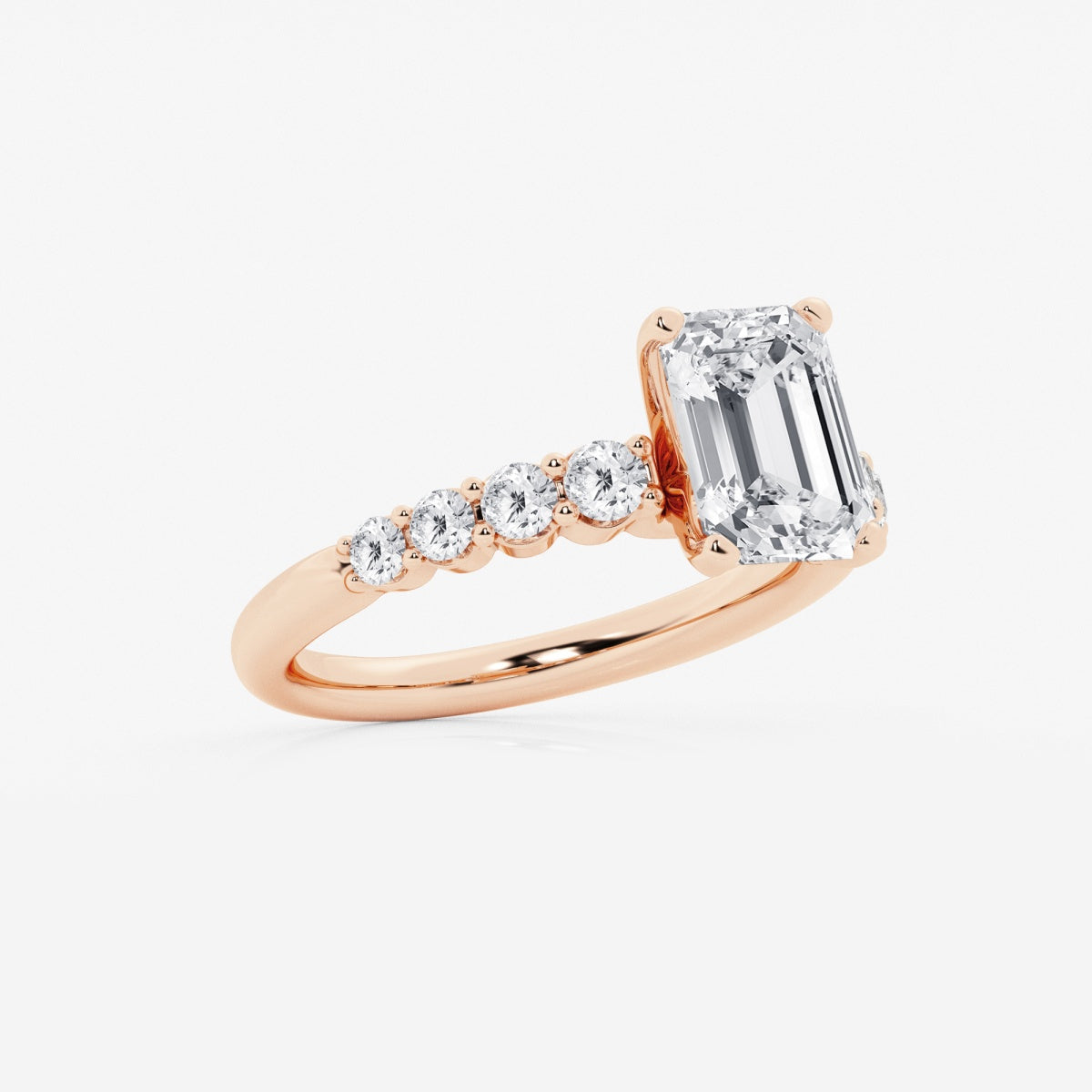 Elara - Graduated Side Stones Engagement Ring