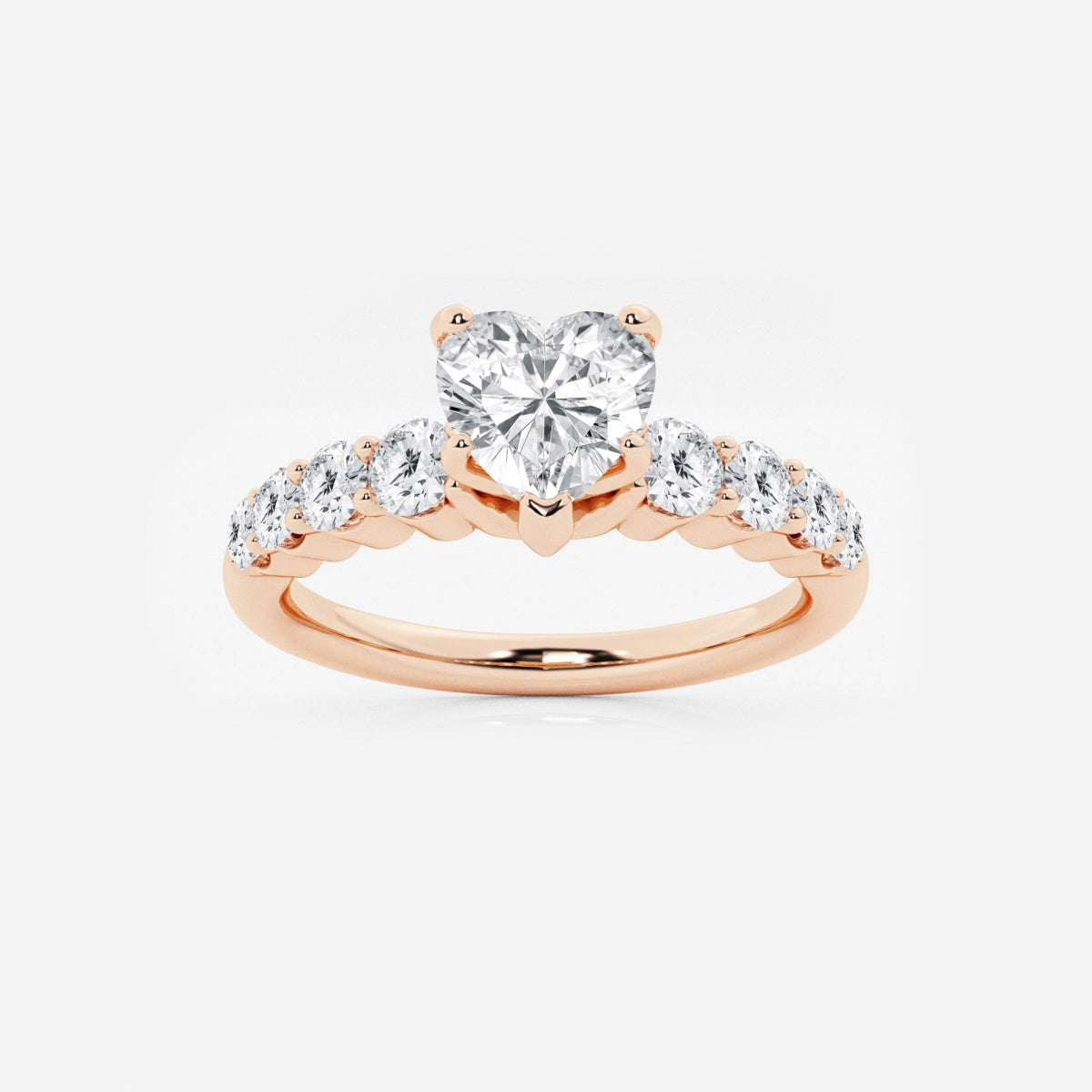 Elara - Graduated Side Stones Engagement Ring