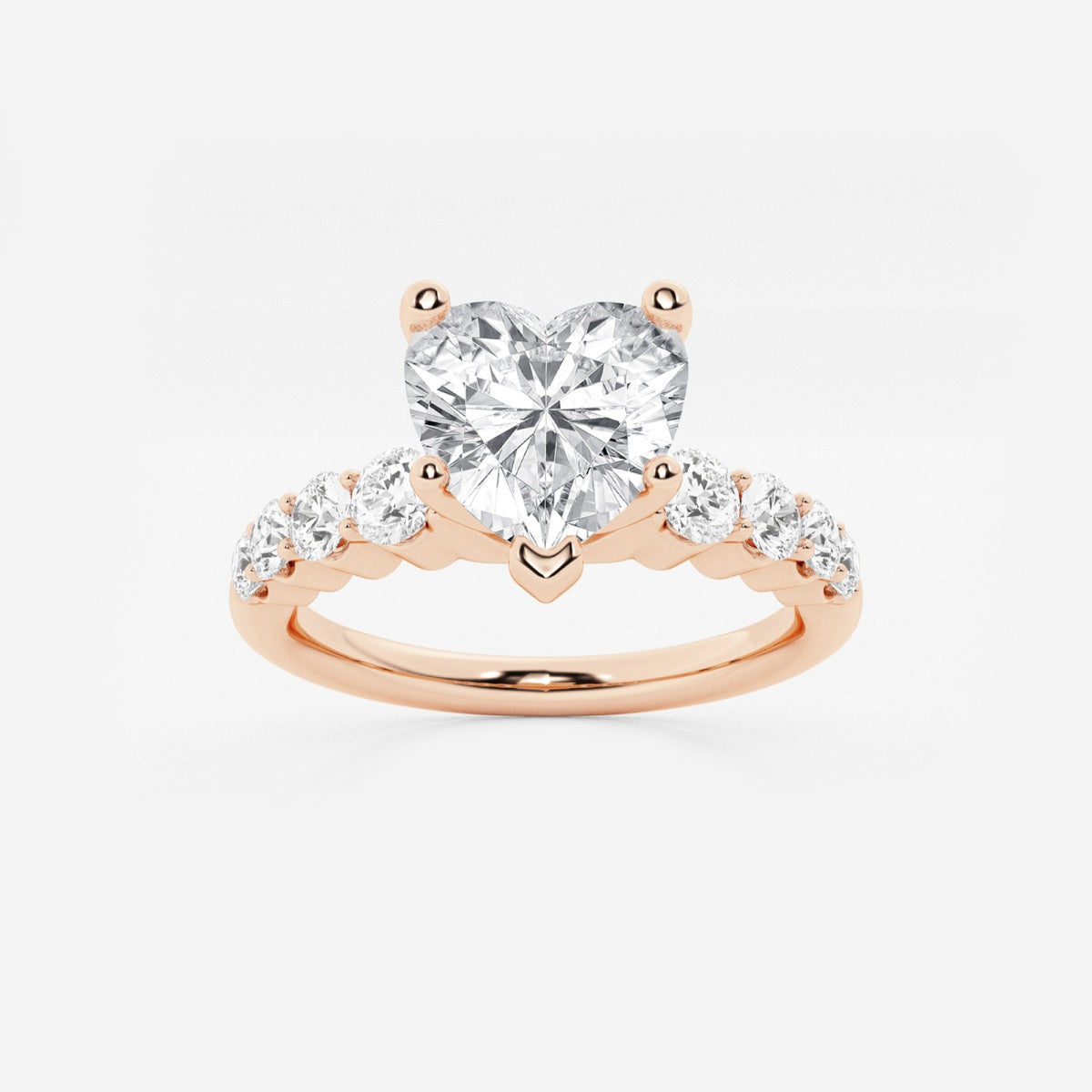 Elara - Graduated Side Stones Engagement Ring