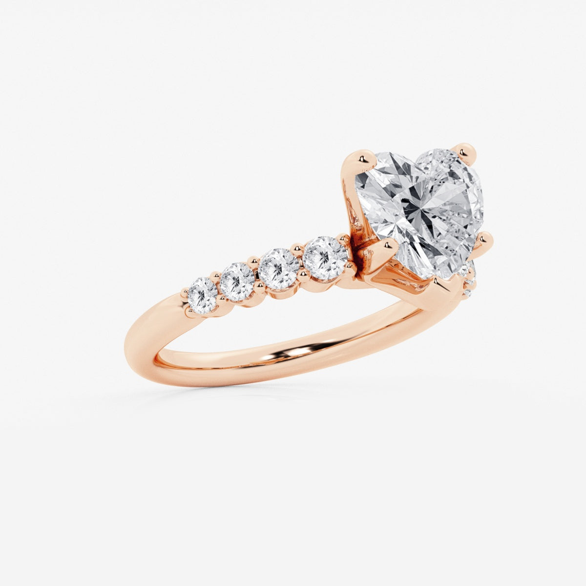 Elara - Graduated Side Stones Engagement Ring