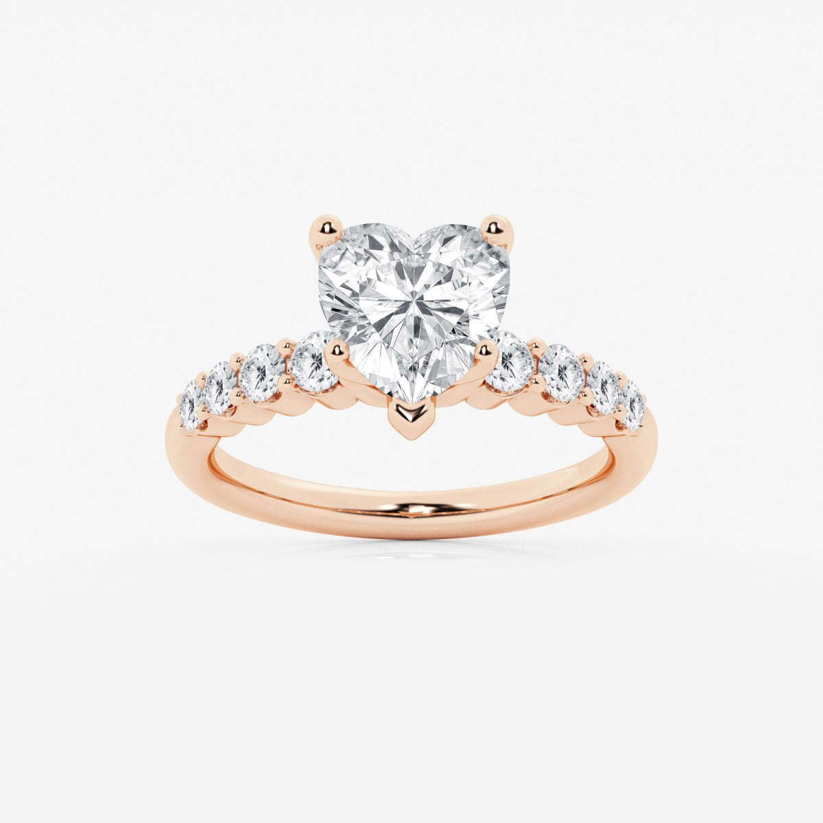 Elara - Graduated Side Stones Engagement Ring