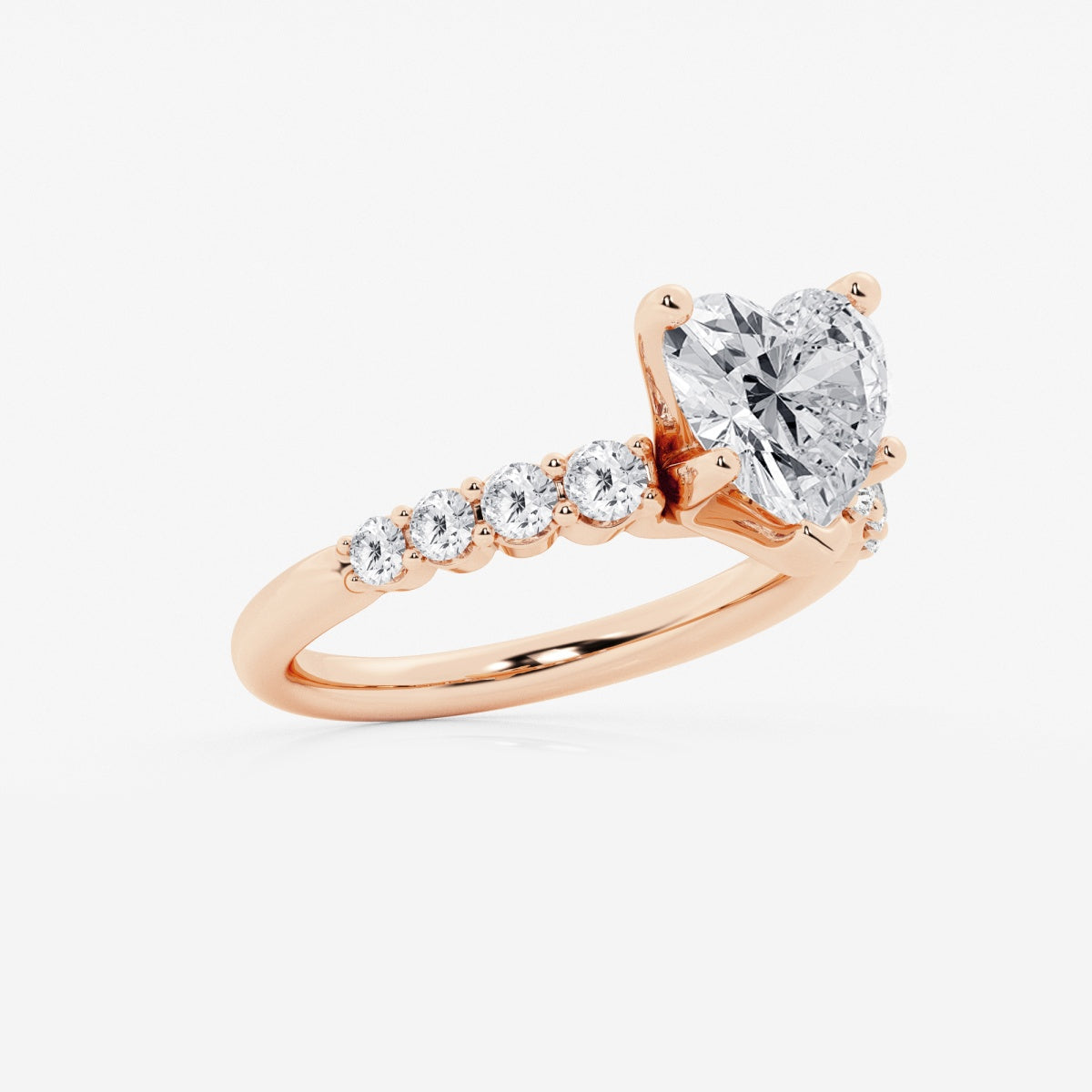 Elara - Graduated Side Stones Engagement Ring