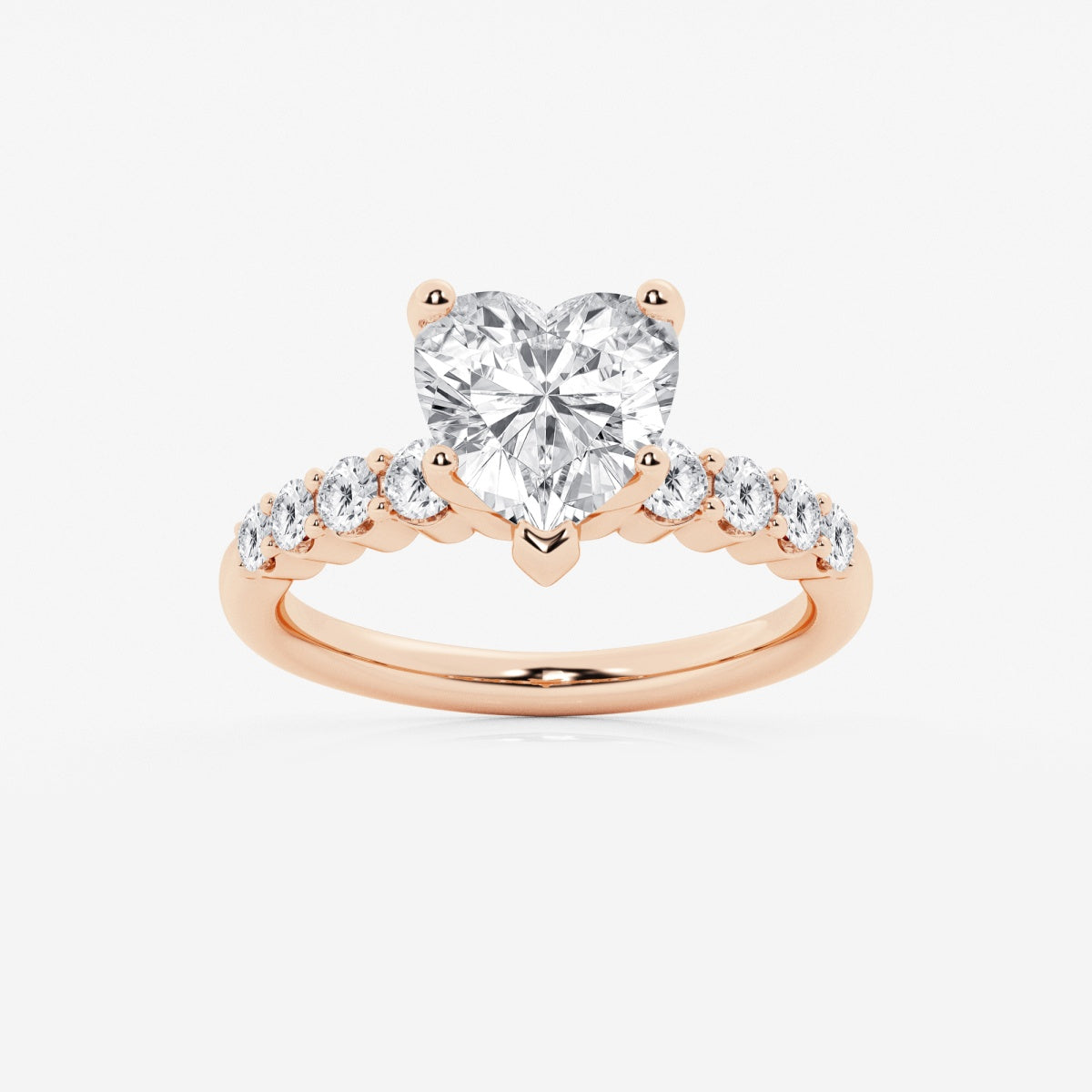 Elara - Graduated Side Stones Engagement Ring