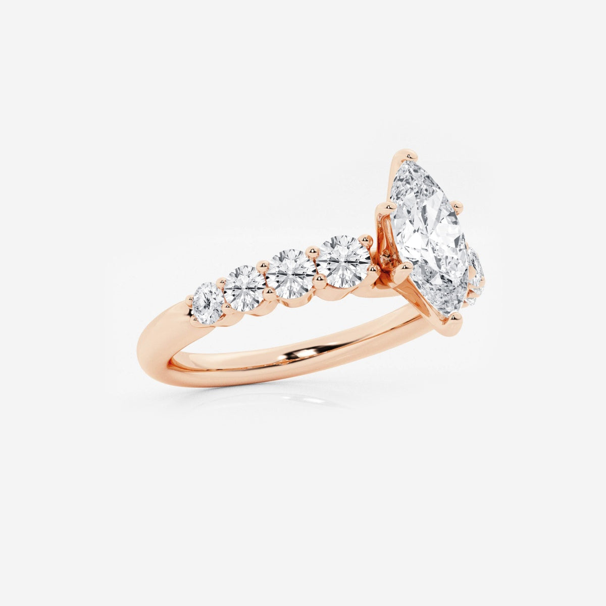 Elara - Graduated Side Stones Engagement Ring