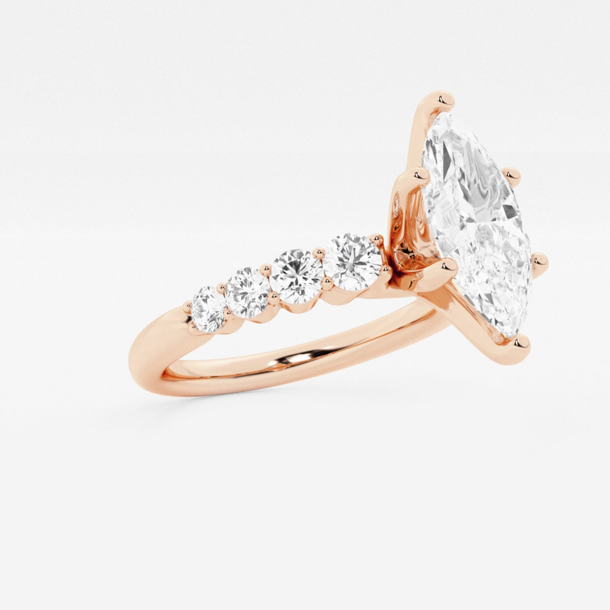 Elara - Graduated Side Stones Engagement Ring