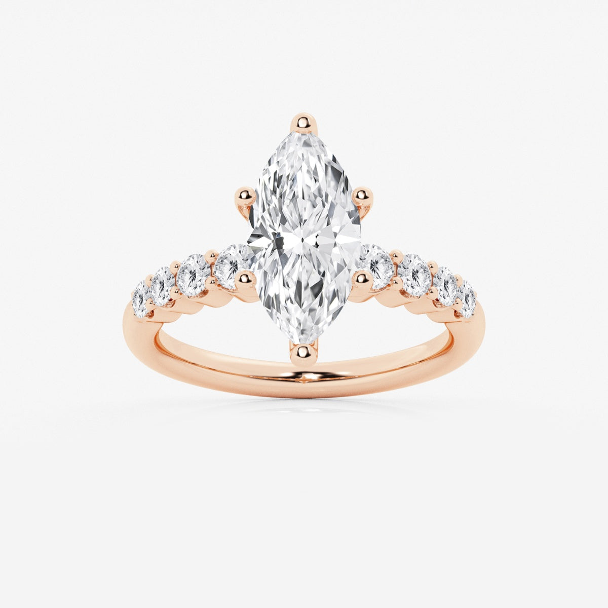 Elara - Graduated Side Stones Engagement Ring