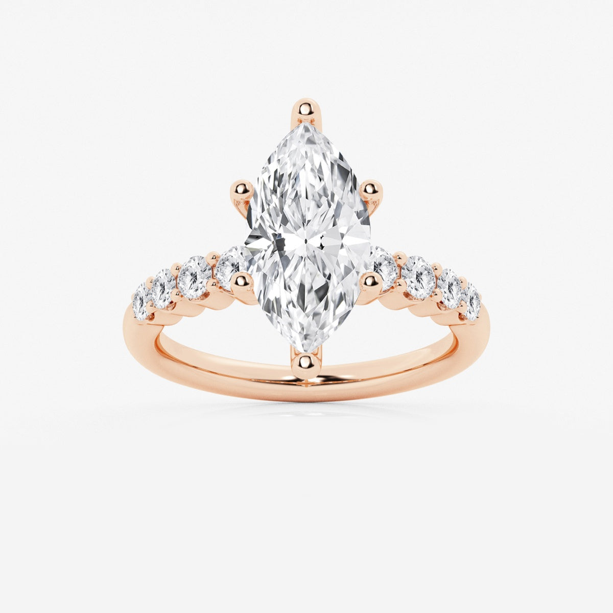 Elara - Graduated Side Stones Engagement Ring