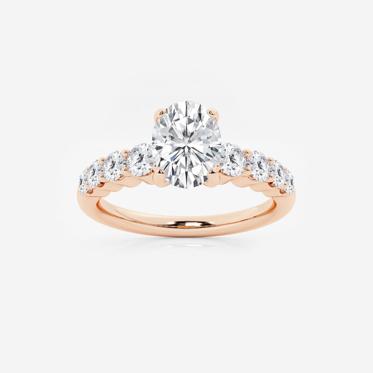 Elara - Graduated Side Stones Engagement Ring