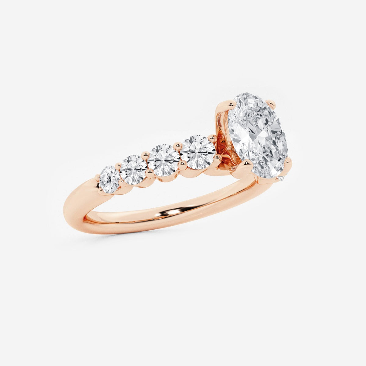 Elara - Graduated Side Stones Engagement Ring