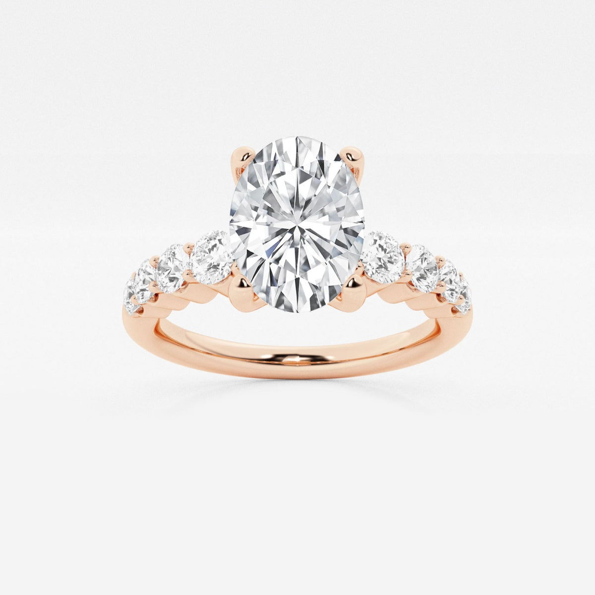 Elara - Graduated Side Stones Engagement Ring