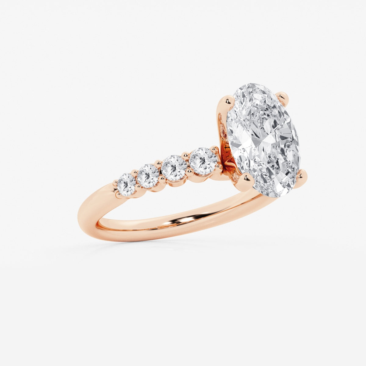 Elara - Graduated Side Stones Engagement Ring