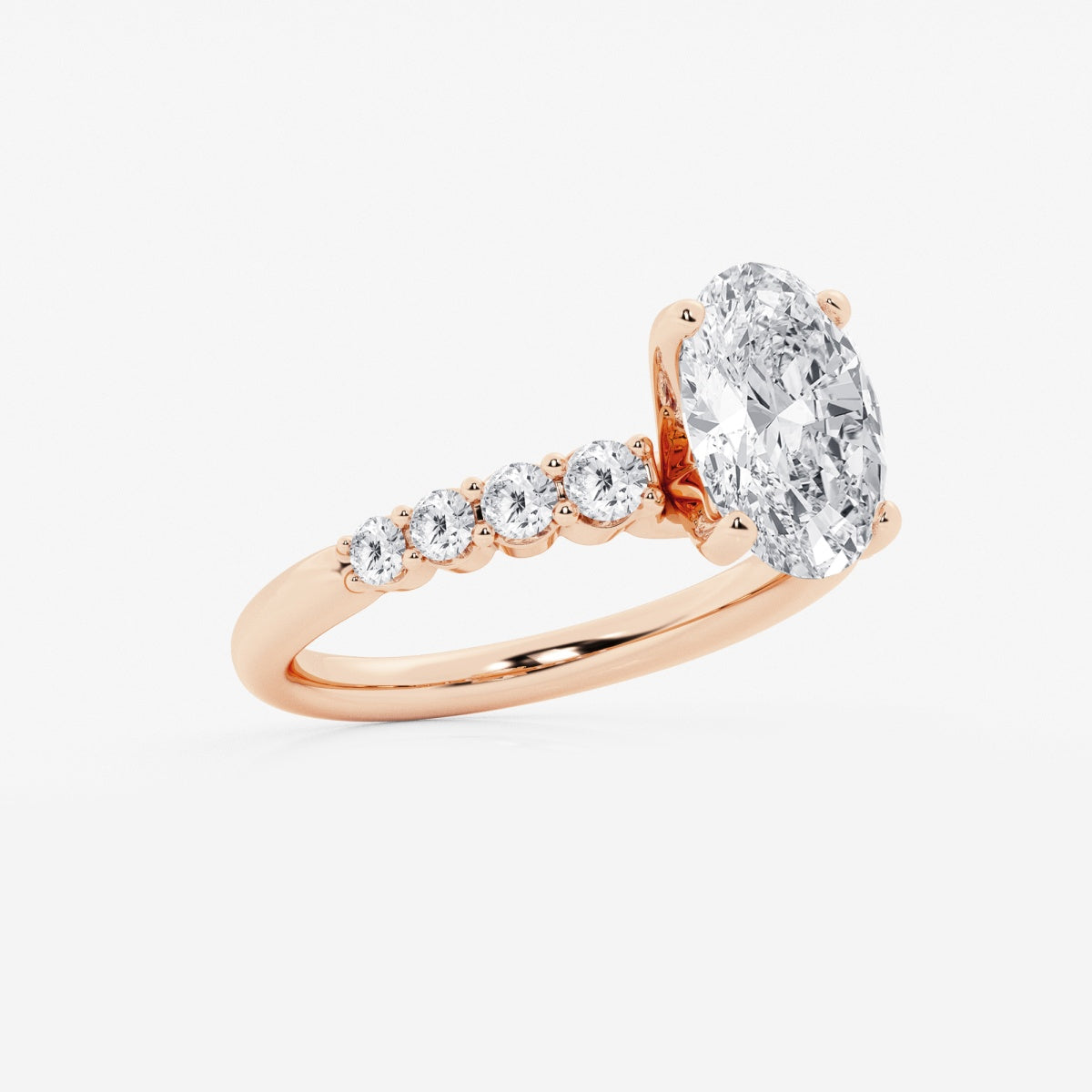 Elara - Graduated Side Stones Engagement Ring