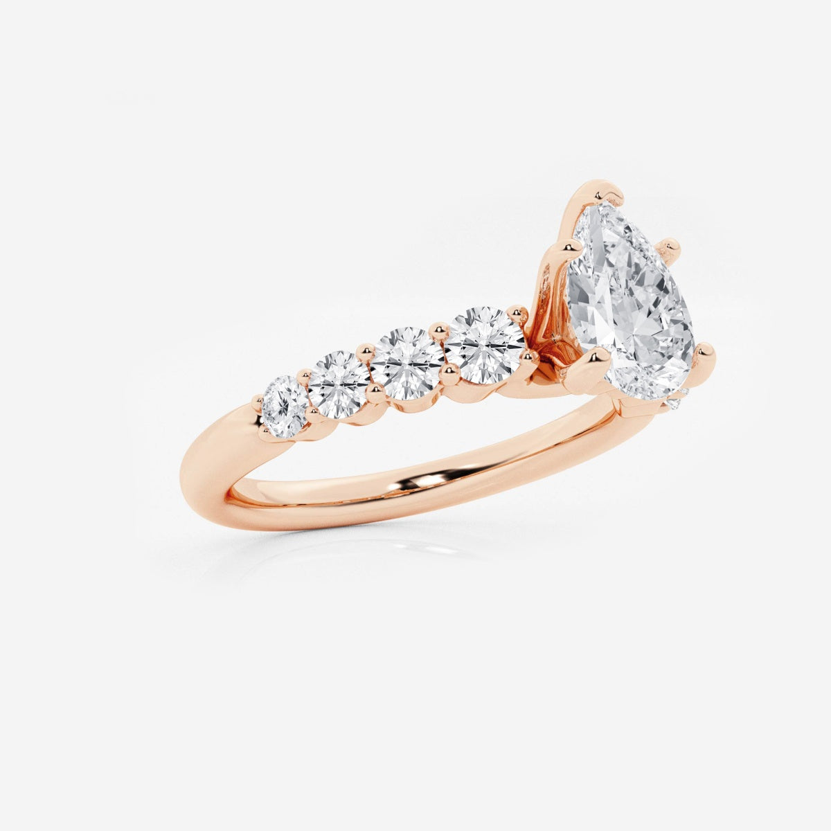 Elara - Graduated Side Stones Engagement Ring