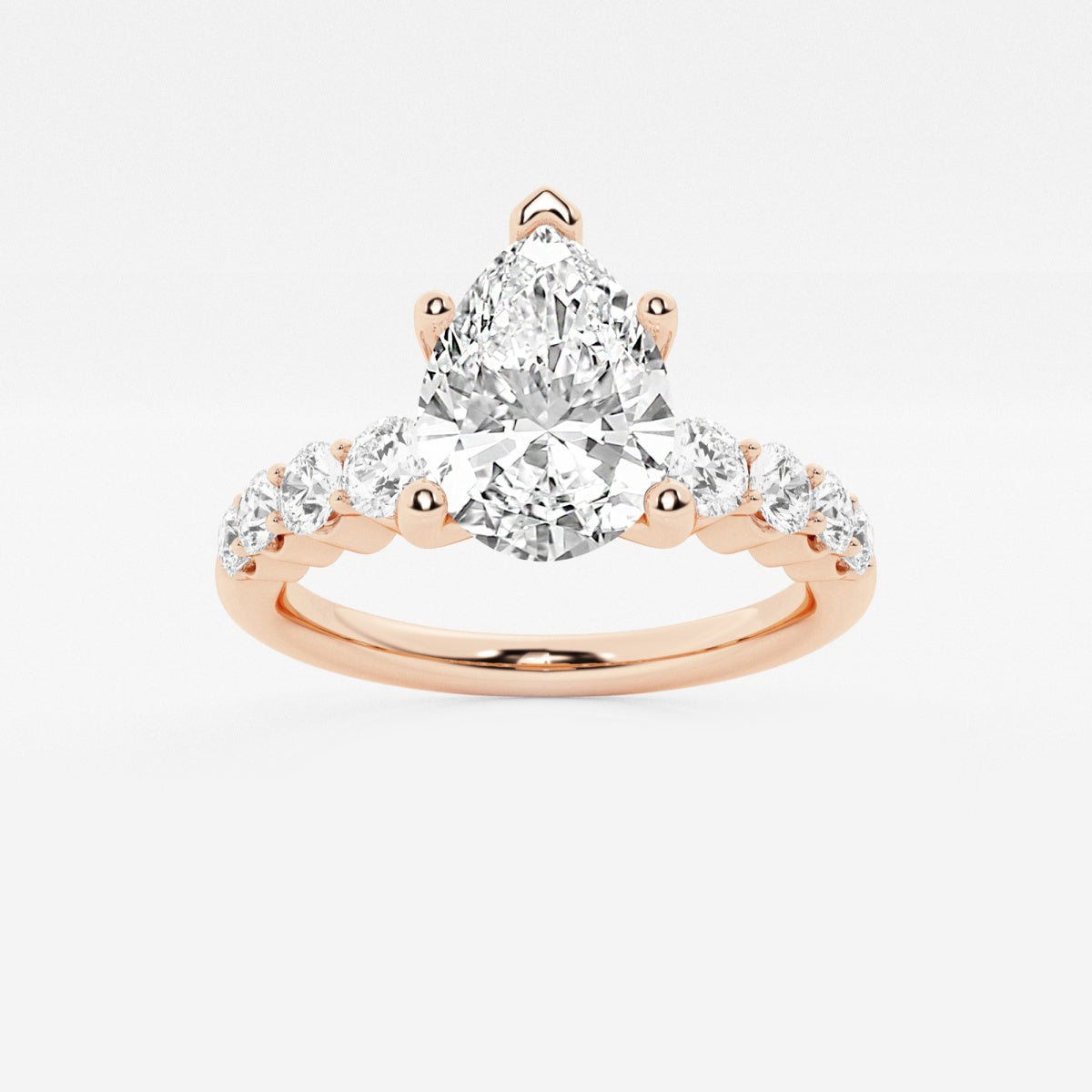 Elara - Graduated Side Stones Engagement Ring