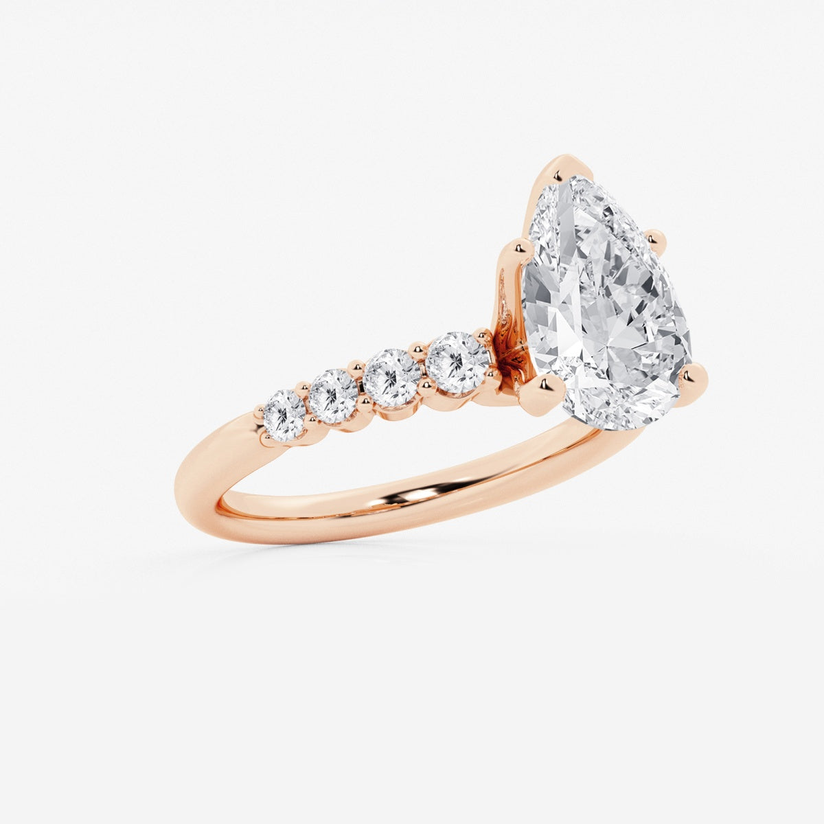 Elara - Graduated Side Stones Engagement Ring